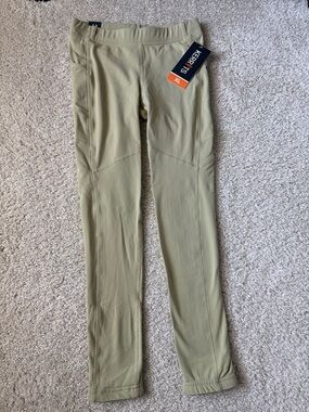 Kids Kerrits Ice Fil Full Seat Tech Tights Riding Pants Size XL Tan